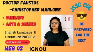 Dr Faustus by Christopher Marlowe Summary  JSSC CGL English Paper 2 Sahayak Acharya meg 02 [upl. by Vandervelde950]