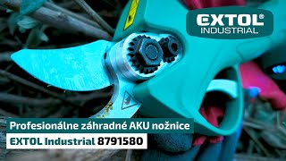 Profesionálne záhradné AKU nožnice EXTOL Industrial 8791580  1min verzia [upl. by Adnilec]