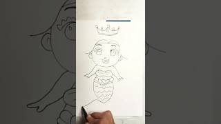 Princess mermaid drawing mermaid shortsfeed drawing [upl. by Ahseral439]