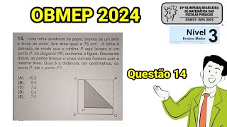 OBMEP 2024 NIVEL 3 QUESTÃO 14 [upl. by Enneles]