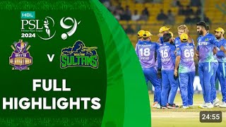 Full Highlights  Quetta Gladiators VS Multan Sultan  Match 30  HBL PSL 9 2024  QG VS MS [upl. by Samot861]