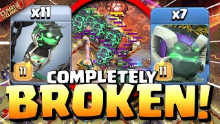 EASY TO USE and BROKEN armies for WITCH GOLEM and LAVALOON Halloween Troops Clash of Clans [upl. by Binetta470]