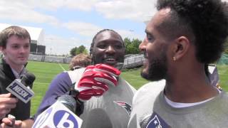 LeGarrette Blount has a question for Aaron Dobson [upl. by Zoarah467]