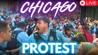 MASSIVE PROTEST Chicago DNC Arrests LIVE [upl. by Tnomyar]