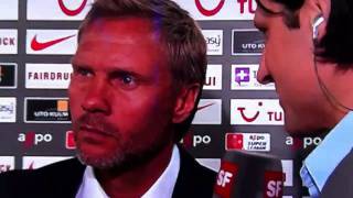 FCZ  FCB thorsten fink interview confused wie meinen sie das [upl. by Nyrem56]