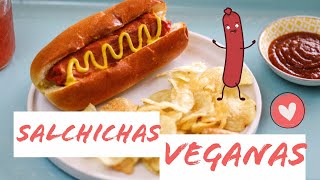 SALCHICHAS VEGANAS CASERAS Y SALUDABLES APROBADAS POR NIÑOS  Abracadabra Vegan [upl. by Marcelle]