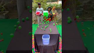 Family Ping Pong Ball Roll Challange games shorts [upl. by Haig]