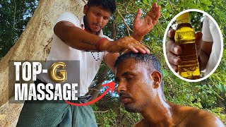 🔱Hogenakkal TOPG👨🏻‍🦲 oil 💆🏻‍♂️Massage  ASMR 👊Strong Hands Massage relax massage viralvideo [upl. by Nyrak]