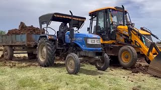 New Holland Loading and Jcb 3dx eco Loading loader machine  Jcb video [upl. by Moht]