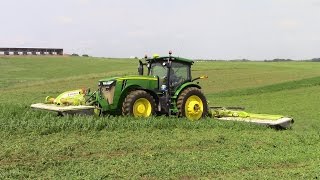 2017 First Cut of Hay with Big Tractor Power [upl. by Clevie]