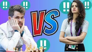 Critical chess 19 Magnus Carlsen vs Tania Sachdev [upl. by Akerboom]