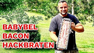 XXL BACON KÄSE HACKBRATEN vom Grill  Klaus grillt [upl. by Koy]