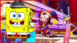 SpongeBob Out of Water amp The Amazing Digital Circus  Coffin Dance Mashup SH Dance amp SH OTTO [upl. by Morocco]