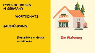 WOHNUNG IN GERMAN  HAUSTYPEN IN GERMAN LANGUAGE easygerman germanvocabulary 🏠 [upl. by Towne205]