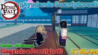 Demon Fall Subiendo a Prestigio 10 Ayudando Subs Roblox [upl. by Giacomo550]