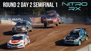 2021 Nitro Rallycross Round 2 Day 2 SemiFinal 1  FULL RACE [upl. by Maupin]