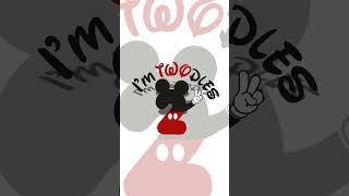 Oh Toodles Im Two Mouse Birthday oh TWOdles digital design Cricut svg dxf eps png ipg pdf cut file [upl. by Adanama]