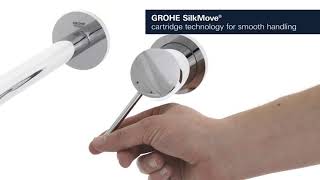 GROHE Essence  2hole Wall Mounted Basin Tap with 230mm Projection [upl. by Coh]