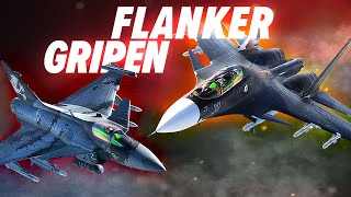 SU30 Flanker VS Gripen Fight  DCS World [upl. by Aicineohp]