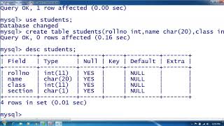 Create table in MySQL in Hindi [upl. by Lyndes]