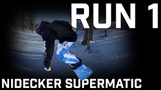 Run 1 2425 Nidecker Supermatic Snowboard Bindings [upl. by Katey812]