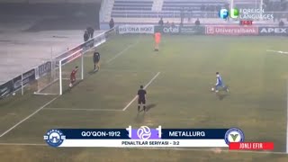 Penaltilar seriyasi I Superliga Pleyoff QOQON1912 11 32 METALLURG [upl. by Atinehs]