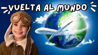 La Vuelta al Mundo para niños  Continentes y Países [upl. by Gnav]