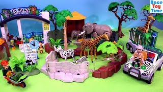 Playmobil Animals Zoo Playset Build and Play  Fun Toys For Kids [upl. by Nahtan83]