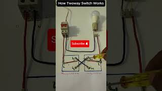 Twoway switch working Twoway switch Function electrical goodslift electricalengineering [upl. by Alorac]