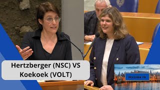 Hertzberger NSC VS Koekoek VOLT quotMeer EU DWANG is geen oplossing maar juist het PROBLEEMquot [upl. by Opal680]