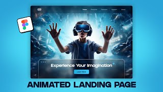 Figma LANDING PAGE ANIMATION Using Figma Prototypes  Figma Tutorial [upl. by Nylakcaj]