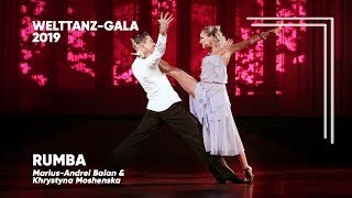 MariusAndrei Balan  Khrystyna Moshenska  2019 WelttanzGala BadenBaden  Showdance Rumba [upl. by Cypro795]