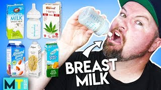 Men Try Breast Milk  Extreme Milk Taste Test [upl. by Assecnirp]