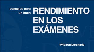 Consejos para un buen rendimiento en los exámenes [upl. by Alilak828]