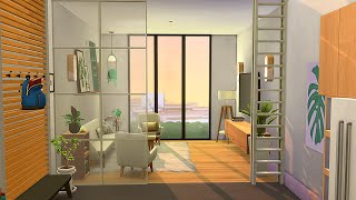 LOFT APARTMENT San Myshuno Apartments Part 1  Story 🌆 Sims 4 Speed Build Stop Motion NO CC [upl. by Scurlock]