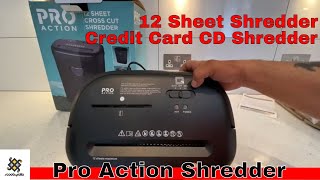 Pro Action 12 Sheet 25 Litre Card and CD Cross Cut Shredder [upl. by Sirob]