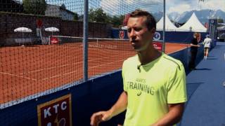 Local Resident Kohlschreiber Gives Tour Of Kitzbuhel Venue [upl. by Akcirehs]