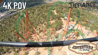 Defiance  Front Row onride 4K POV Glenwood Caverns [upl. by Arnuad]