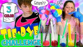 ¡3 Color TIEDYE Challenge 😜RETO Camisetas PERSONALIZADAS con TINTE CASERO  DIY Tie Dye Tshirts [upl. by Kutzer183]