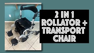 Health Line 2 In 1 Rollator amp Transport Chair [upl. by Ahcorb528]