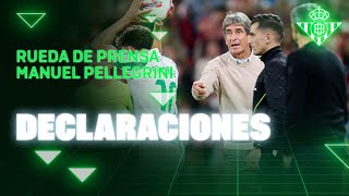 Rueda de prensa de Manuel Pellegrini tras el AthleticRealBetis 🗣🎙  Real BETIS Balompié [upl. by Bianka596]