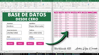 Cómo Crear una BASE DE DATOS Desde Cero en Excel [upl. by Stanwin]