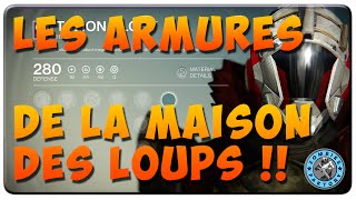 DESTINY Les armures de la Maison des Loups  prochain DLC HOUSE OF WOLVES [upl. by Ubana]