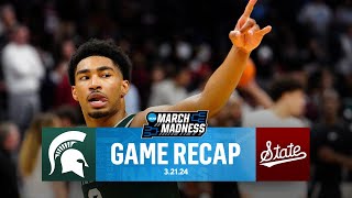 Michigan State ROUTS Mississippi State ADVANCES to 2nd Round  Game Recap  CBS Sports [upl. by Notserc394]