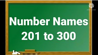 Number Names 201 to 300Number With Spelling 201 to 300Counting Numbers [upl. by Stillmann720]