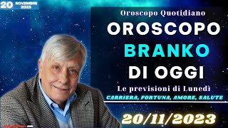 Loroscopo di Branko  I Fatti Vostri  20112023  Oroscopo oggi [upl. by Dur94]