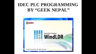 2 Idec Plc Programming WindLDR [upl. by Enytsuj]