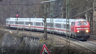 BR 218 IC UrlaubsExpress ICE 1 amp 4 Güterzüge Schiebedienst auf der Geislinger Steige [upl. by Gagnon]