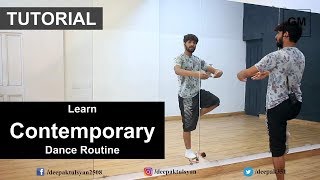 Contemporary Dance tutorial for Beginners  Dance Routine  Deepak Tulsyan  Hindi [upl. by Jorgensen569]