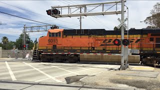 BNSF 6013 Manifest Going Around UP FRA Train In Pollock Siding Meadowview Road Railroad Crossing [upl. by Letreece170]